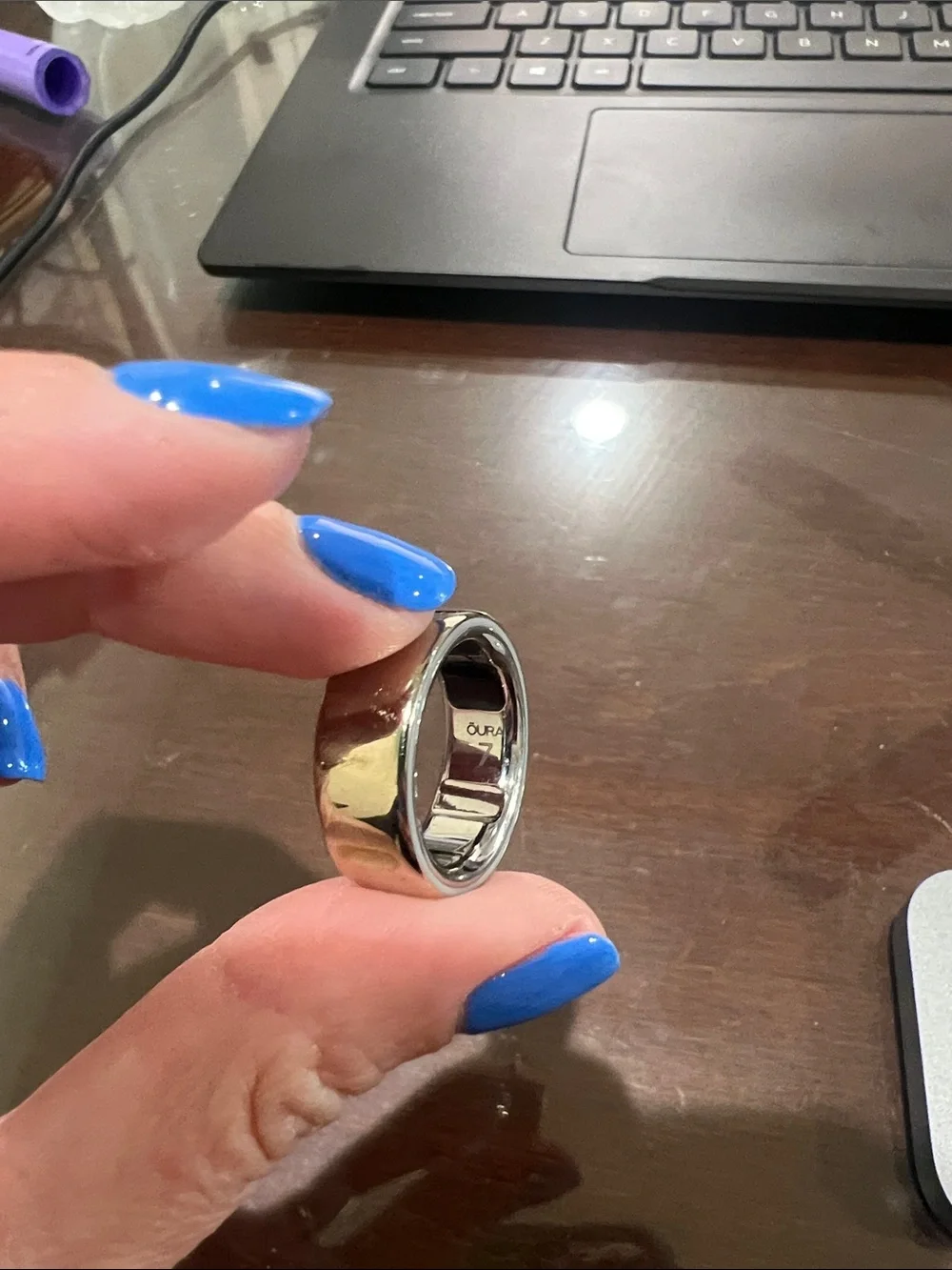Oura 4 Gold Ring and Charger Dock